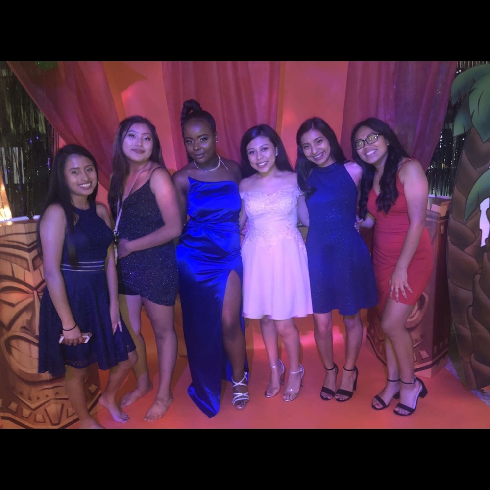 Royal Blue satin maxi dress - Picture 3 of 6